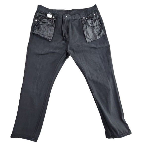 Jeanetix Jeans Men's W40 L30 Black Relaxed Straight Leg Mid Rise 100% Cotton - Picture 5 of 16